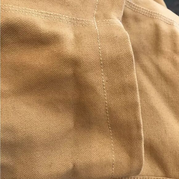 Hawx men hooded camel color work coat zip long sleeve lined pockets - Picture 5 of 12